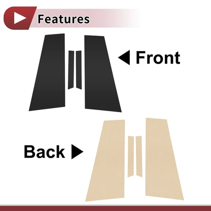 4 Pcs Car Door Pillar Window Trim for Mercedes-Benz CLS (2020-2023) Black