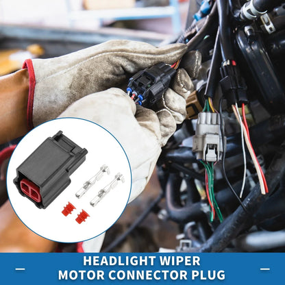 2 x Pin Headlight Wiper Motor Connector Plug for Toyota Lexus