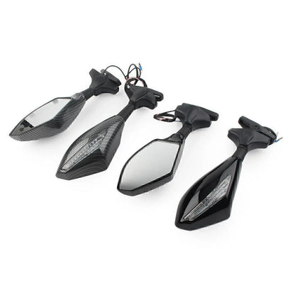 LED Turn Signal Rearview Mirrors for Ducati, Honda, Kawasaki