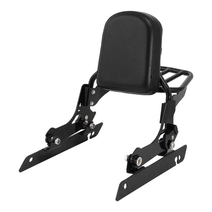 Sissy Bar Backrest Luggage Rack for Harley Dyna Street Bob (2006 - 2017) Black