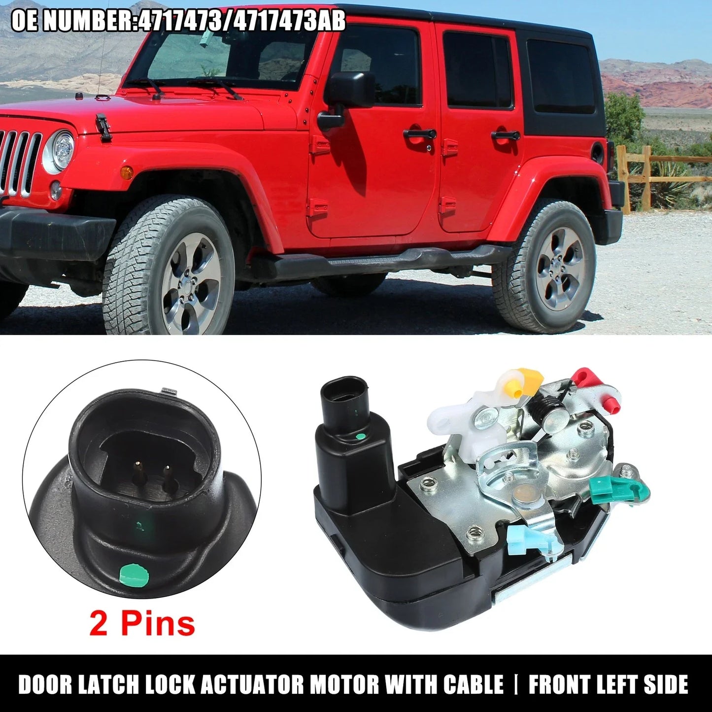 Front Left Side Door Lock Actuator for Dodge Caravan (1997-2000)