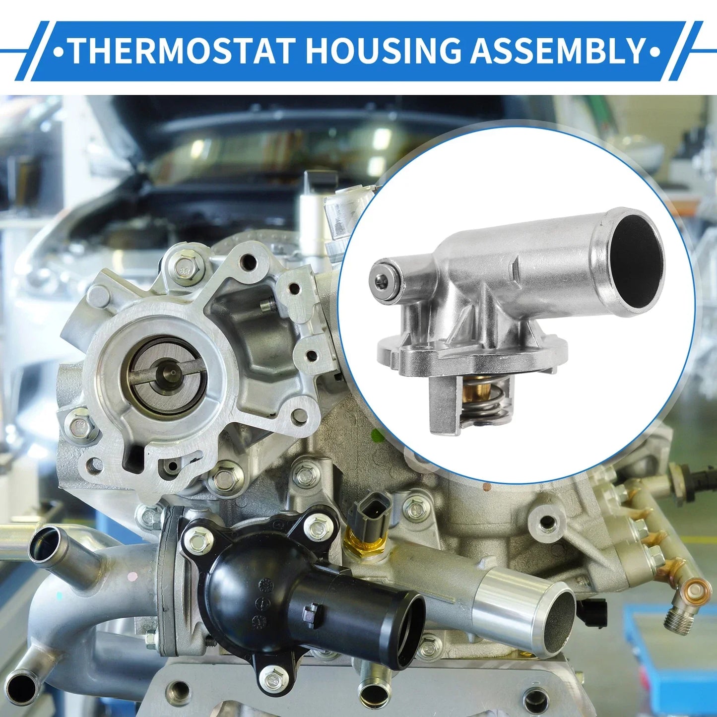 Engine Coolant Thermostat Housing for Dodge Challenger Charger (2015-2023)