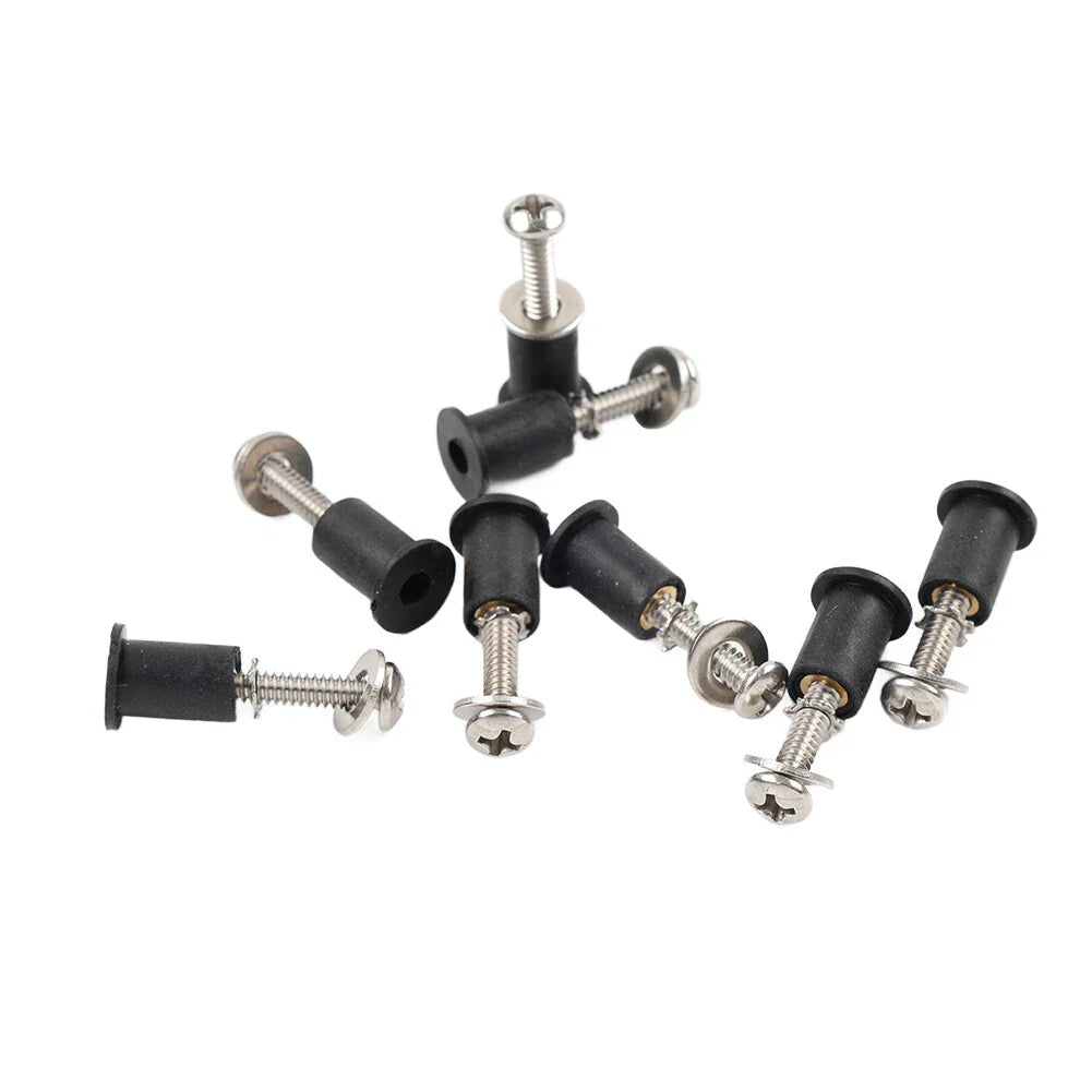 8PCS Headlight Bucket Nacelle Well Nut Kit for Harley