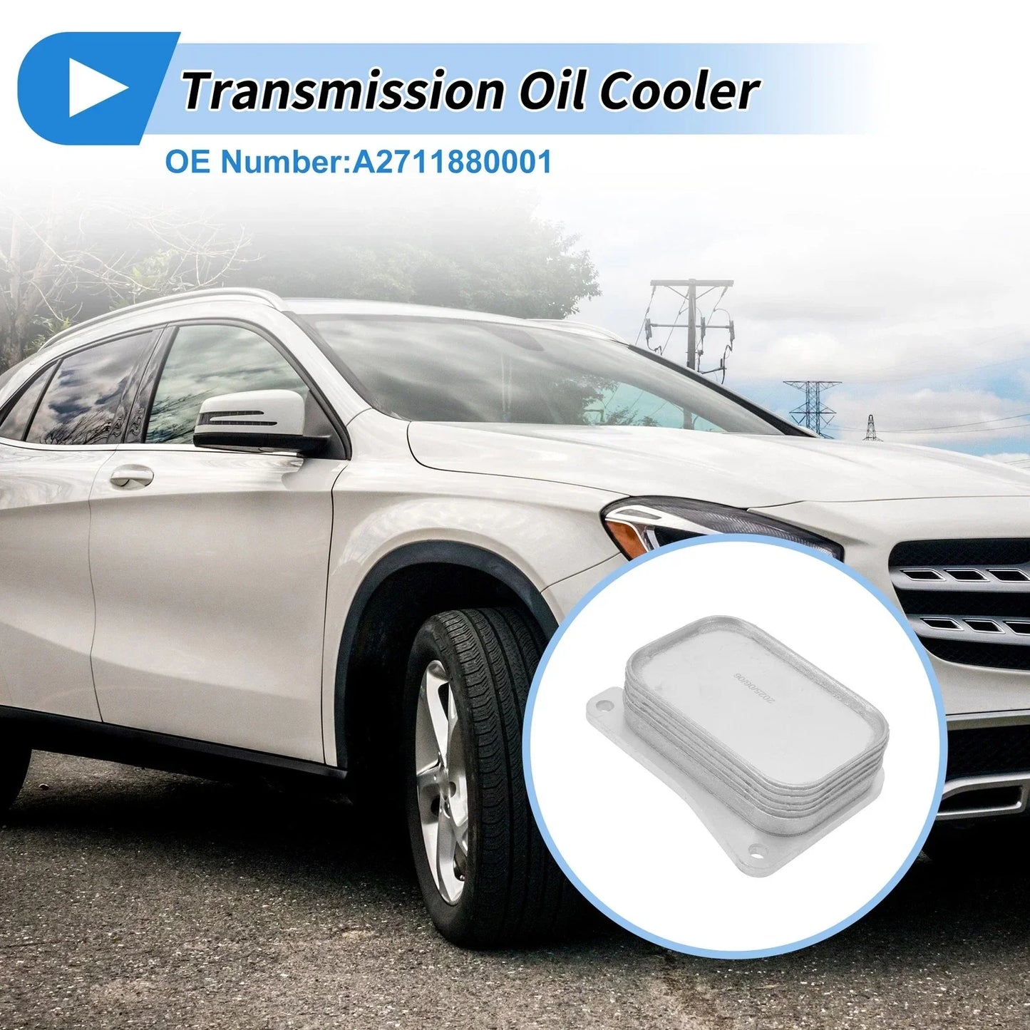 Engine Oil Cooler for Mercedes-Benz GLS550 2013-2019 4.7L V8 (1 x Pcs)
