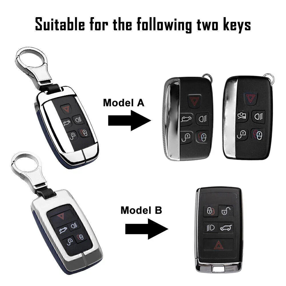 Jaguar Land Rover Key Fob Case Cover Shell Leather for Discovery Range Rover