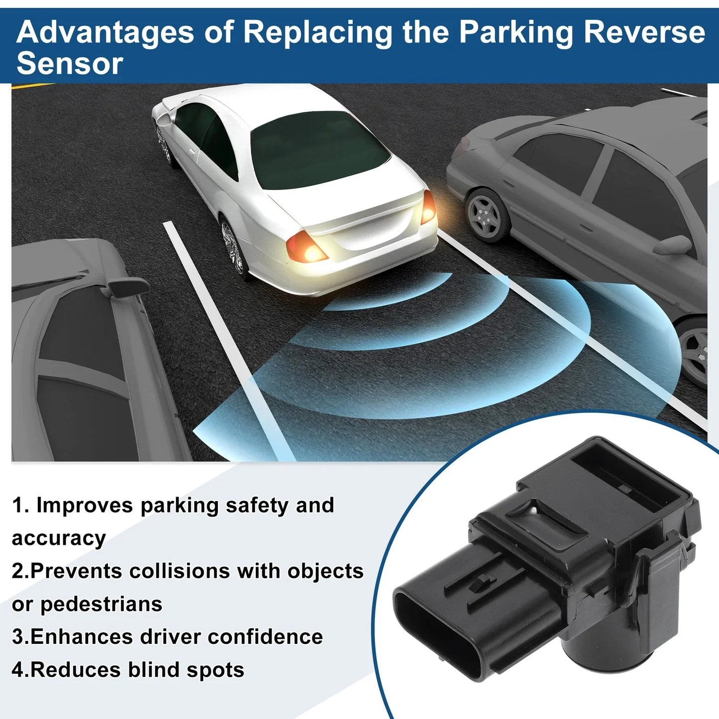 Reverse Backup Parking Sensor for Lexus RX350 (2010-2012) - Black 1 x Unit