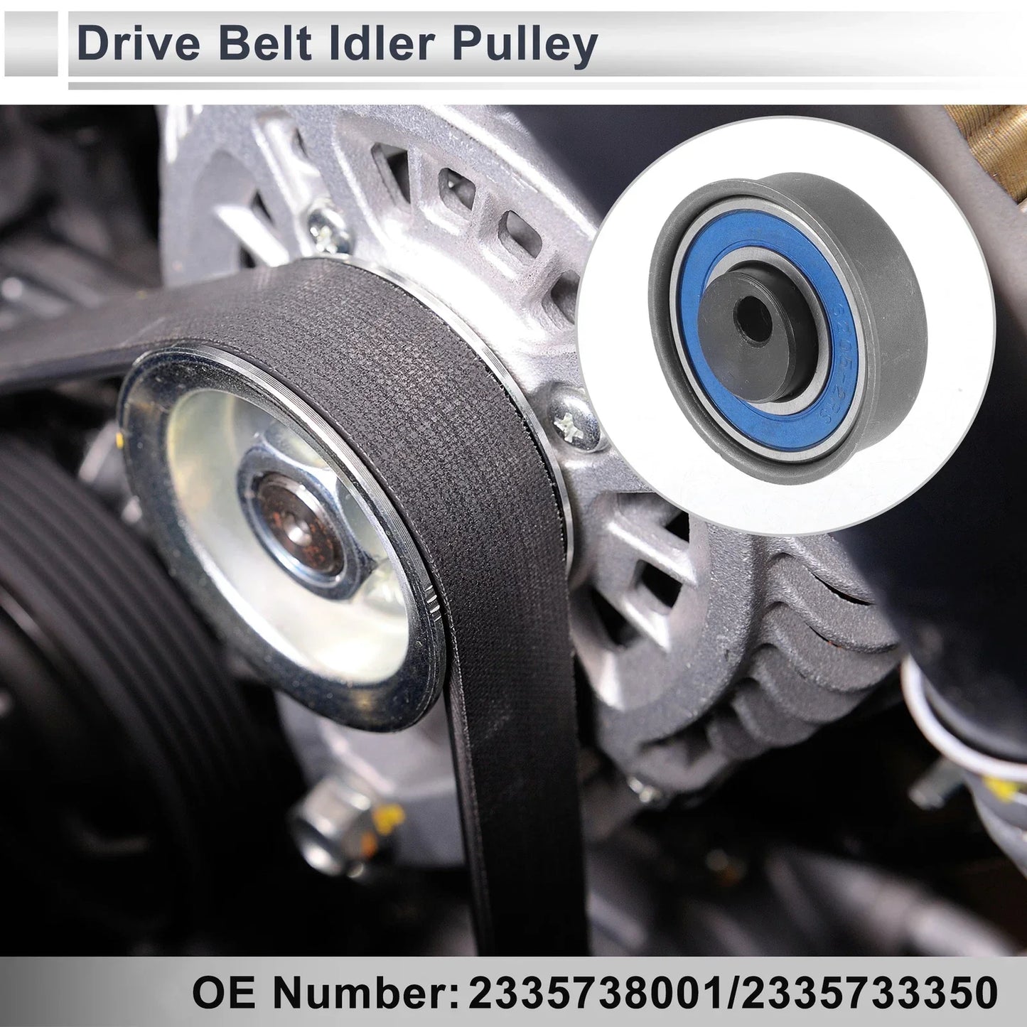 Drive Belt Idler Pulley for Hyundai Santa Fe (2001-2004) 1 x Pulley