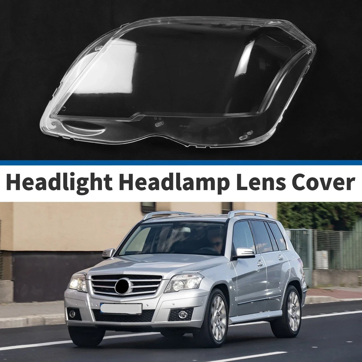 Car Front Left Headlight Lens Cover for Mercedes-Benz GLK (2009-2012)