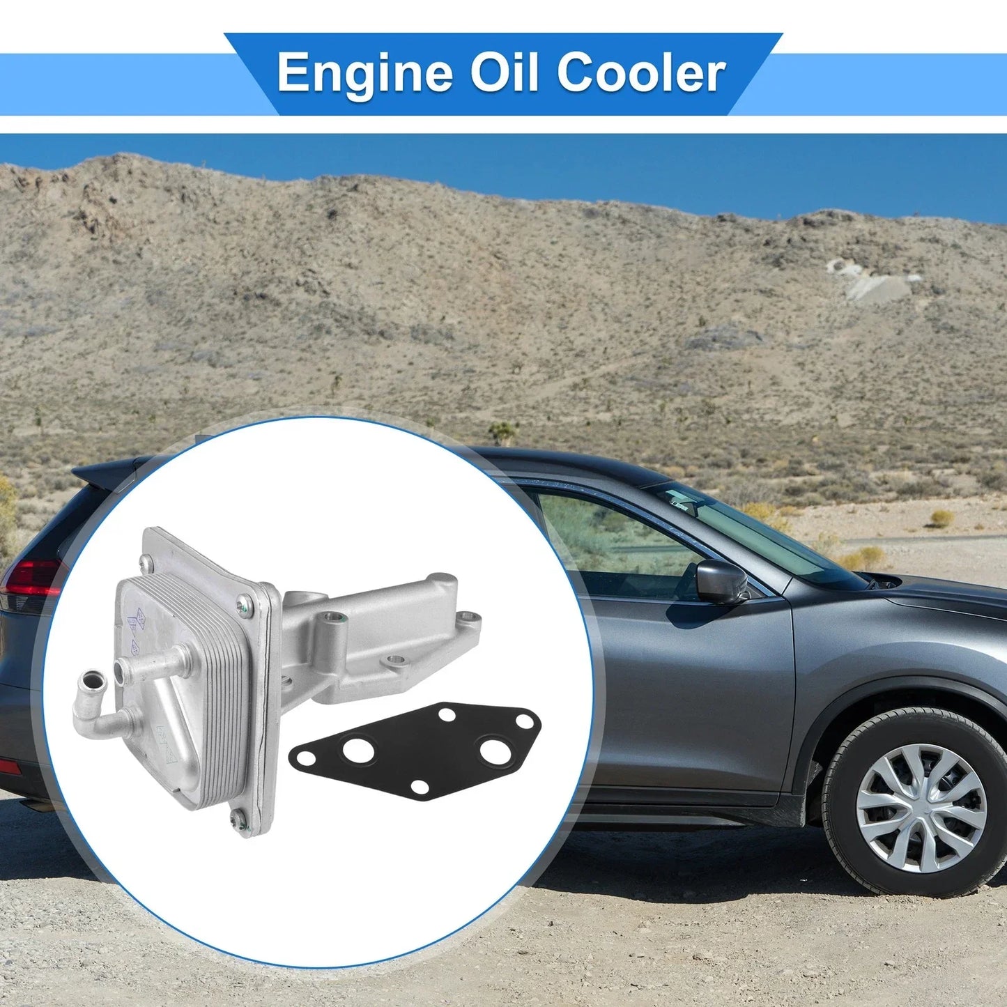 Engine Oil Cooler with Gasket for Nissan Altima, Sentra (2002-2012)