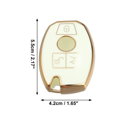 Remote Key Fob Case for Mercedes Benz C E M S CLS CLK GLK GLC (2010-2023)