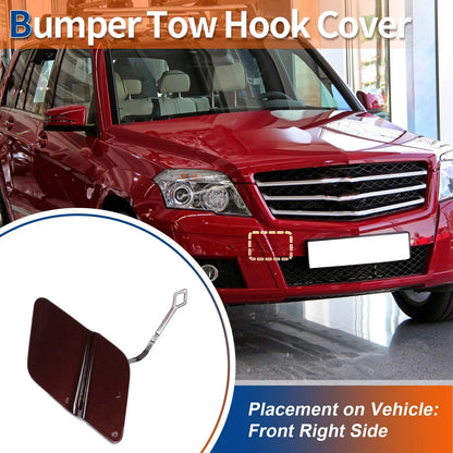 Front Car Bumper Tow Hook Cover for Mercedes-Benz GLK350 (2010-2015) Red