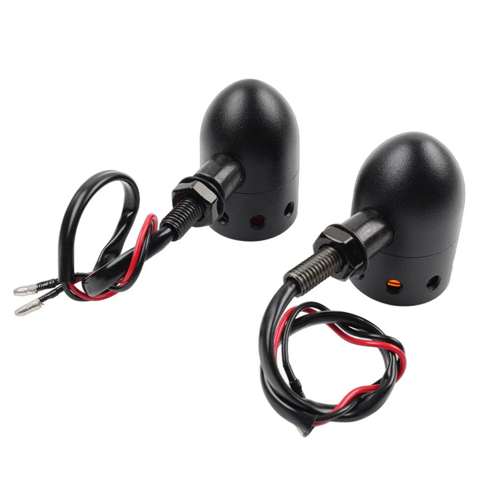 11 LEDs Black Retro Motor Turn Signal Lights for Universal