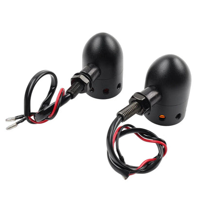 11 LEDs Black Retro Motor Turn Signal Lights for Universal