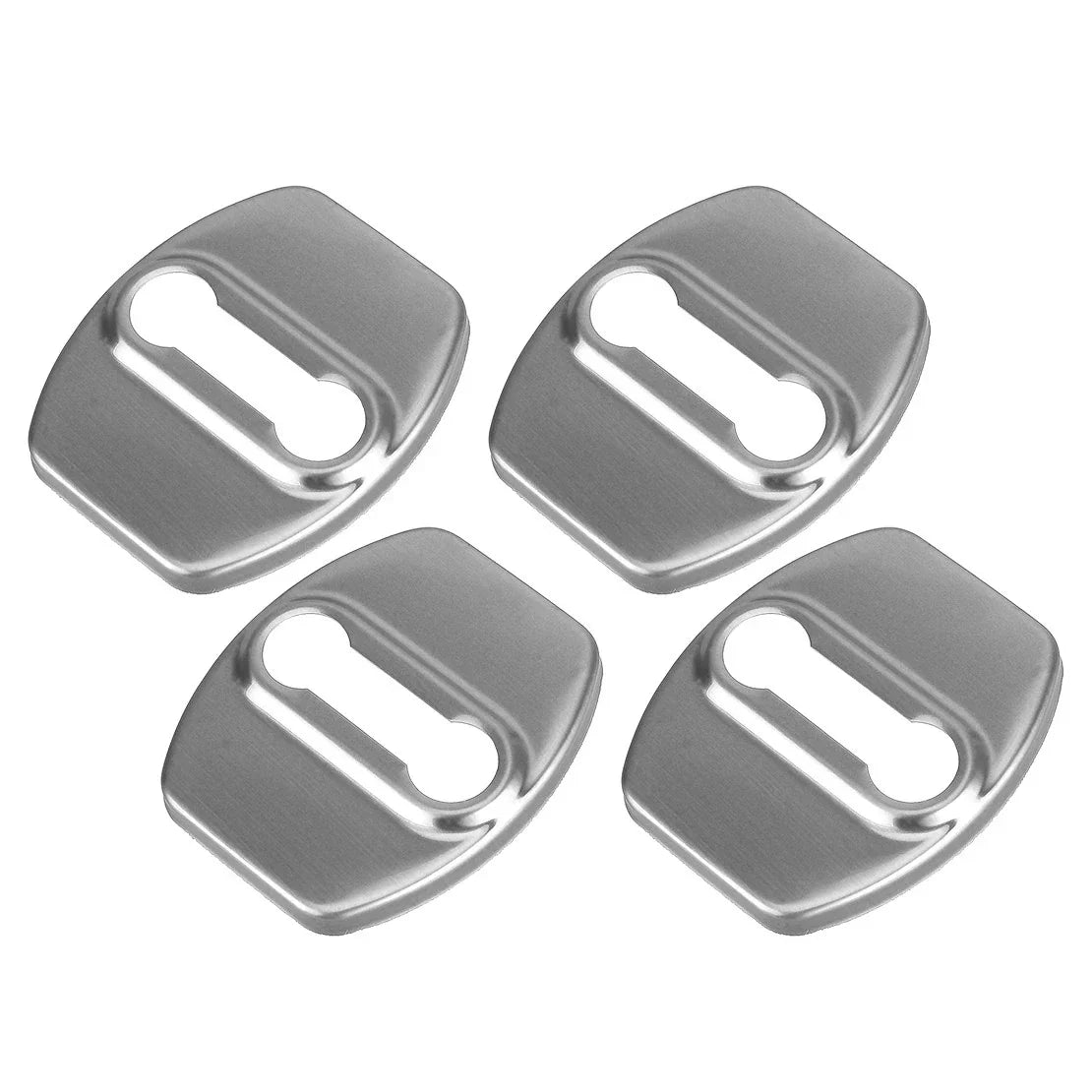 4 x Silver Stainless Steel Door Lock Protector Covers for Kia GT