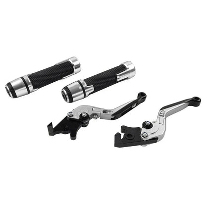 Folding Extendable Brake Clutch Levers & Handlebar Grips for Kawasaki ZX6RR