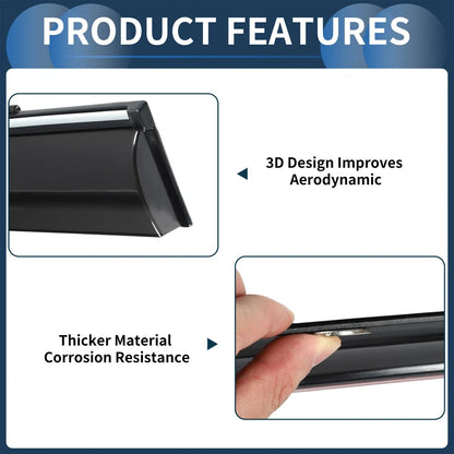 Window Deflectors for Hyundai Tucson Side Window Vent Visors Black 2016