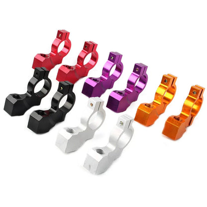 10mm Thread 7/8" Rearview Mirror Mount Clamp for Motorcycle - Purple