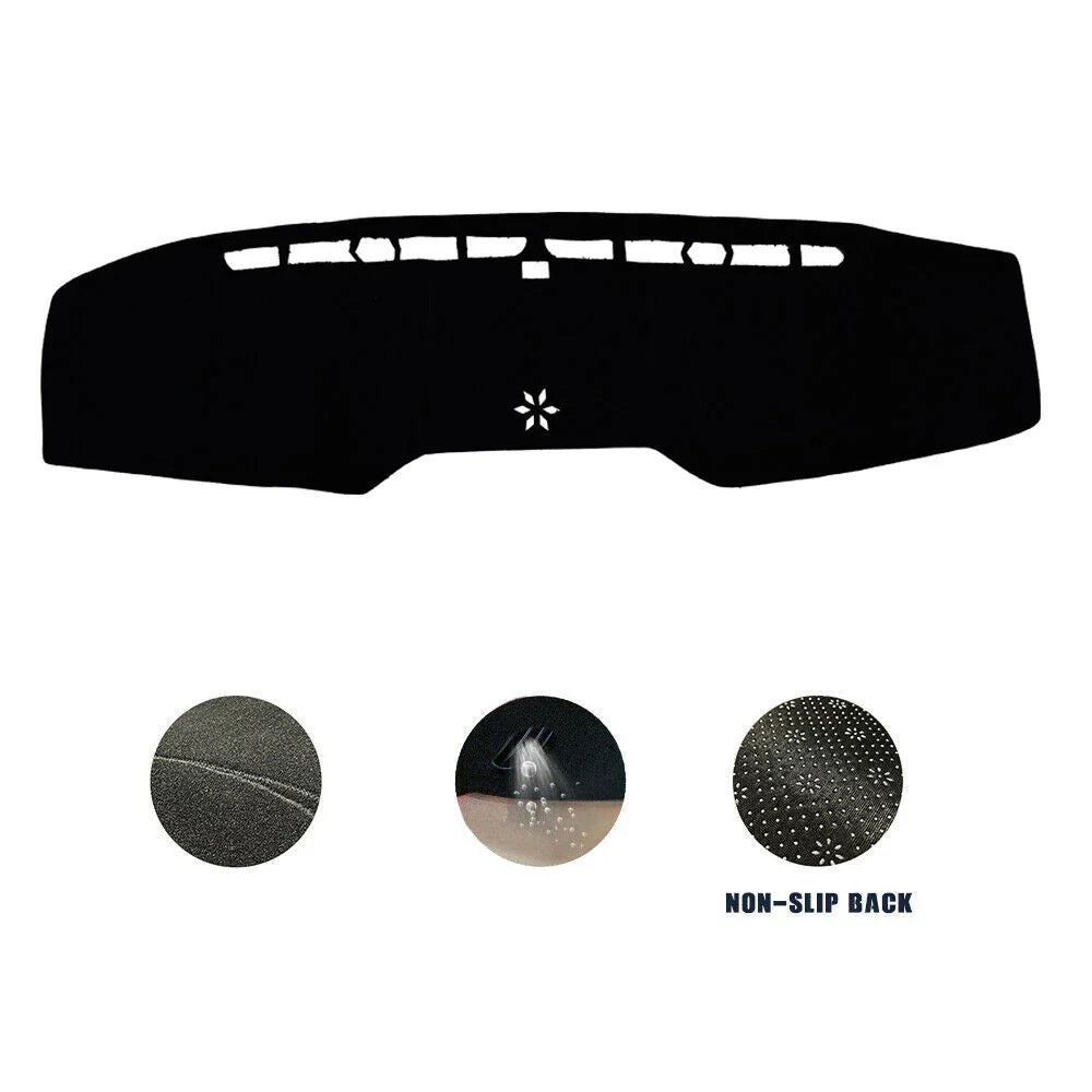 Non-Slip Dash Mat for Ford Mustang Coupe 2015-2023 Dashboard Cover Black