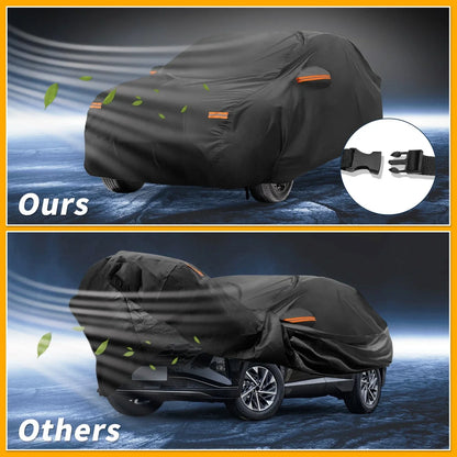 Waterproof All Weather Car Cover for Hyundai Tucson (2004-2024) Black 210D-PU