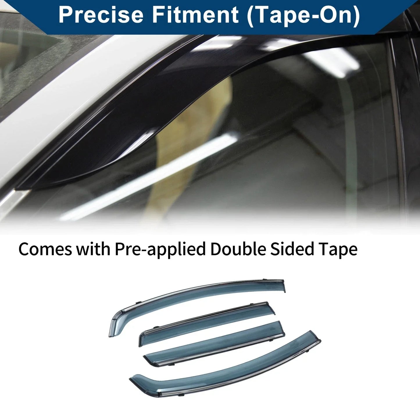 Car Window Deflectors for Honda Fit 2015-2020 Side Vent Visors Black