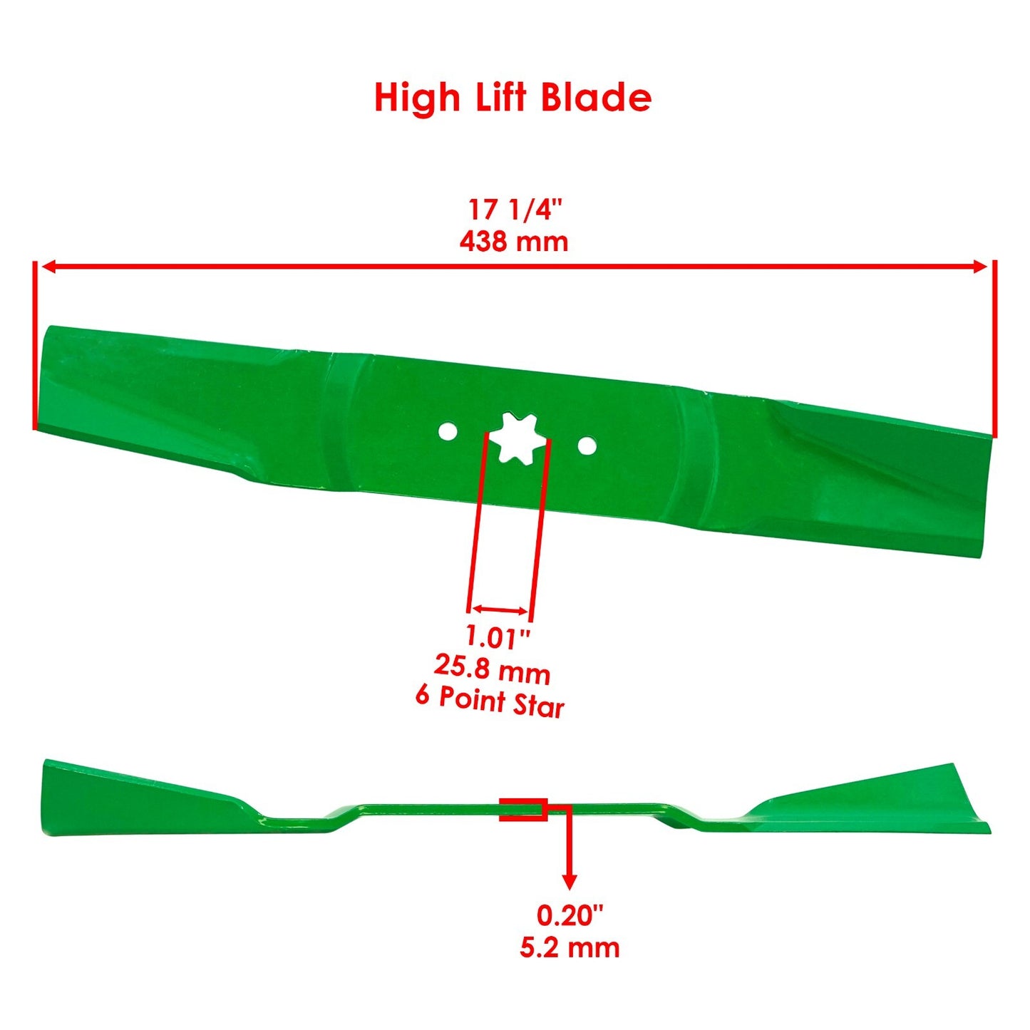 50 Inch Deck Blade and Nut for Troy-Bilt (2014–2019)