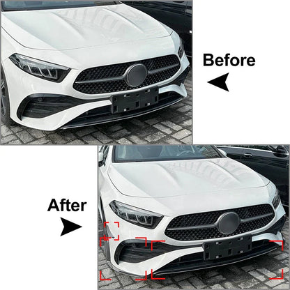 Front Bumper Lip Splitter Spoiler Body Kit for Benz A Class W177 (2023)