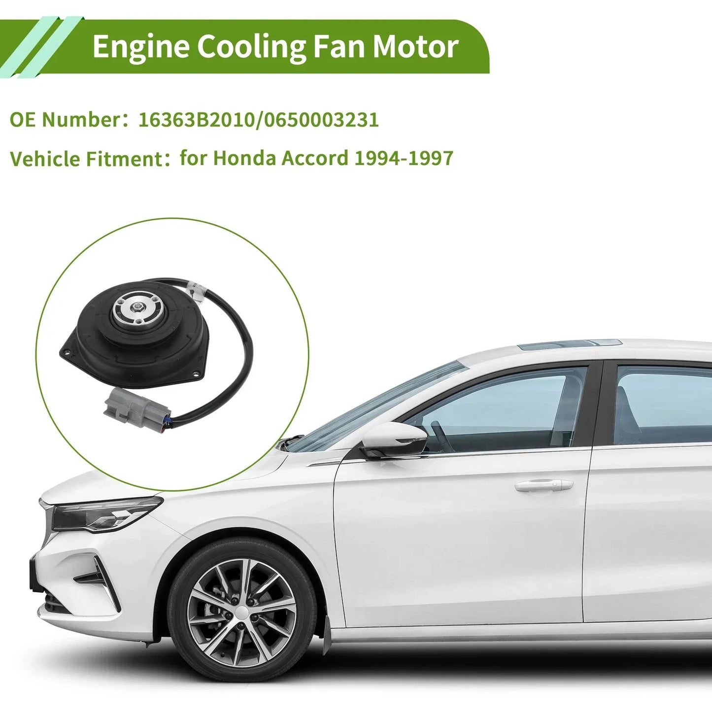 Radiator Fan Motor for Honda Accord (1994-1997) 1 x Motor