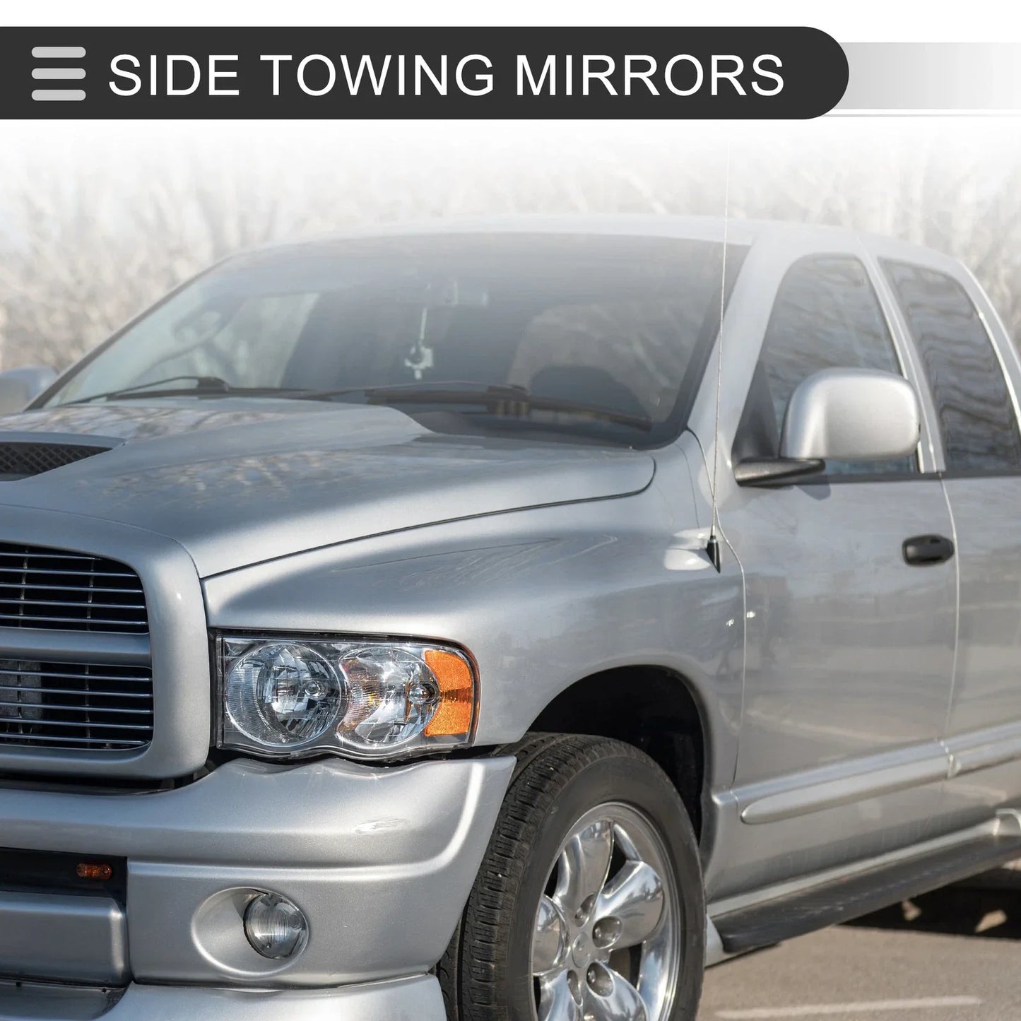 Tow Mirrors for Dodge Ram 1500 2002-2008 with Turn Signal Light - 1 Pair