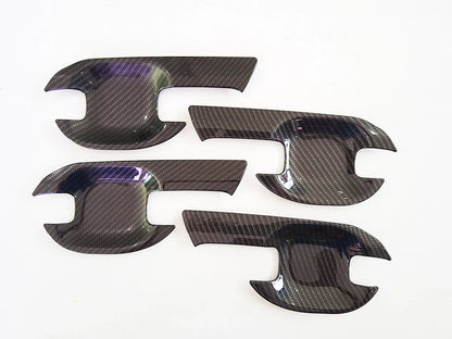 Fiber Carbon 4 Door Handle Cover Insert Trim for Isuzu D-Max (2020-2021)