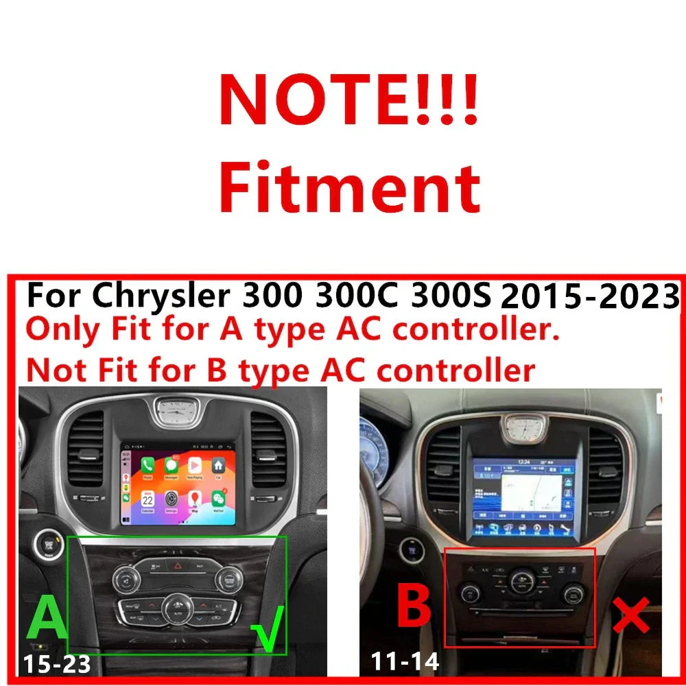 9'' Car Stereo GPS Navigation for Chrysler 300 300C 300S (2015-2023)