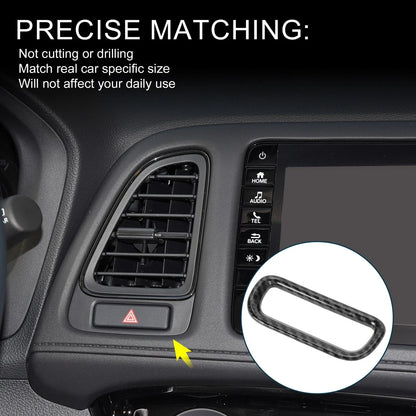 Warning Lamp Button Cover for Honda Vezel RV3 RV4 RV5 RV6 Carbon Fiber Black