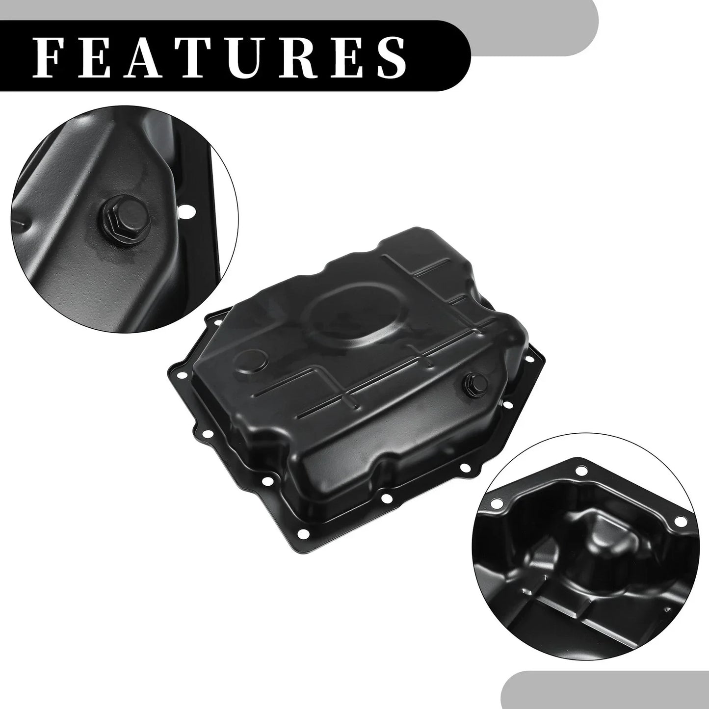 Engine Oil Pan for Dodge Challenger 2009-2010 - No.52852912AA/52852912AC Black