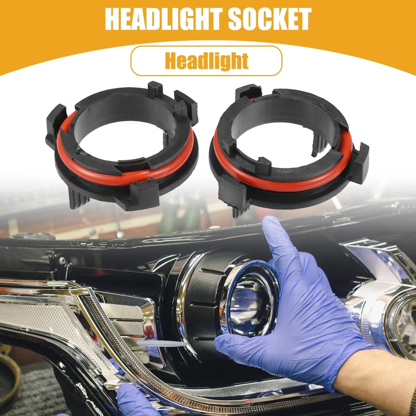 LED Headlight Bulb Retainer Holder for Honda