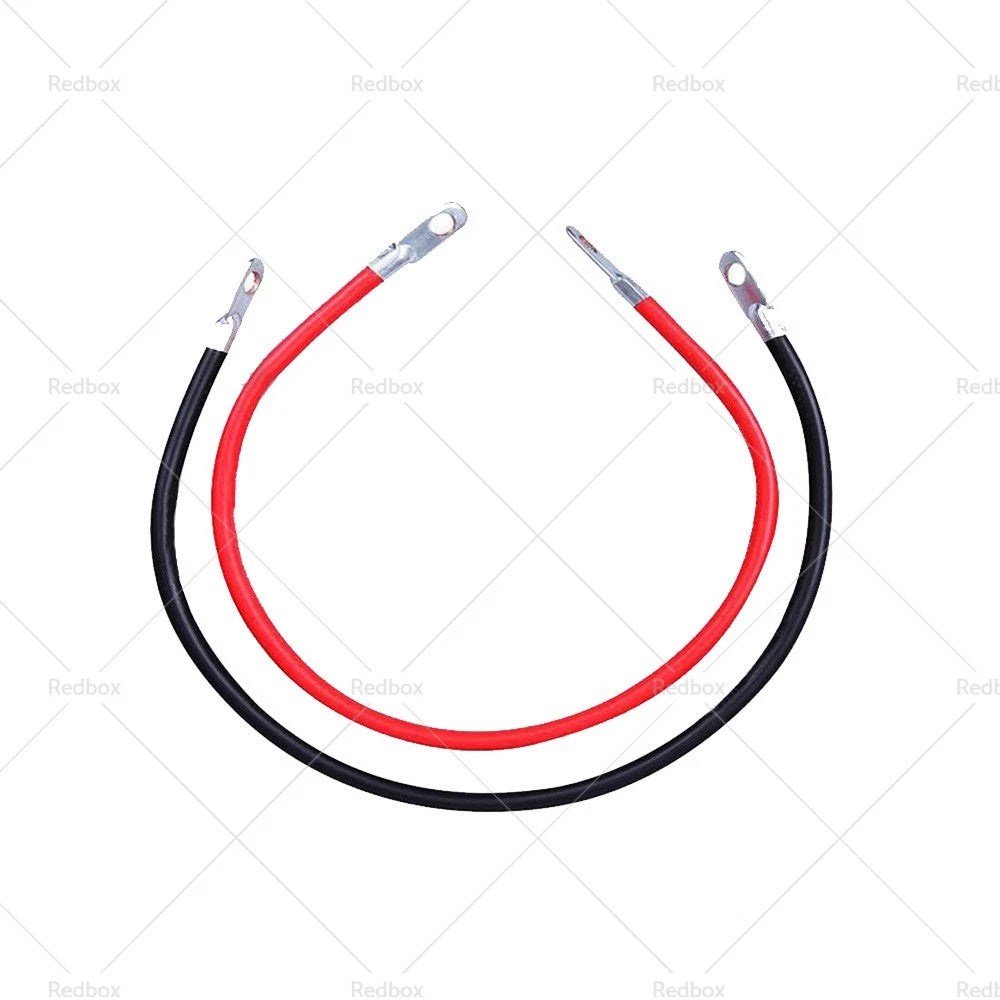 30cm 100A Battery Connector Lead DC Wire for 12V 24V Red & Black Cable