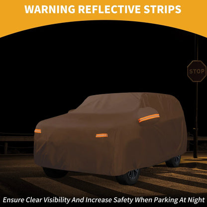 Waterproof All Weather Car Cover for Lexus LX (2016-2023) - Orange 210D-PU