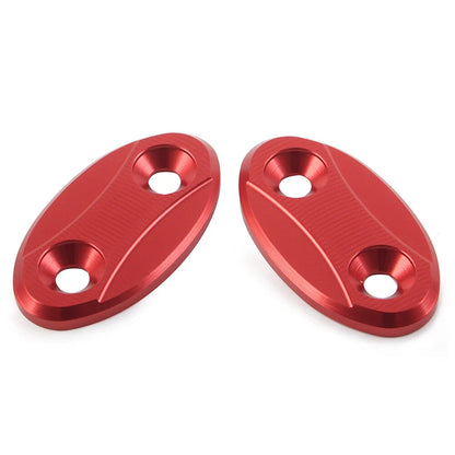 Red Rearview Mirror Block Off Base Plates Cover for BMW S1000RR (2009-2018)