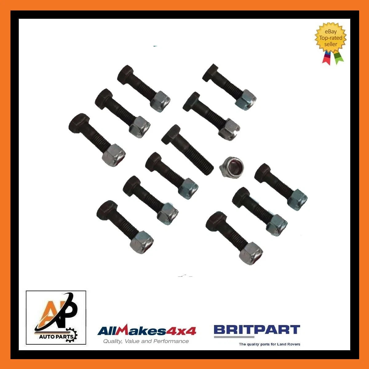 Front Swivel to Axle Nuts and Bolts for Land Rover Series II (1971–1984)