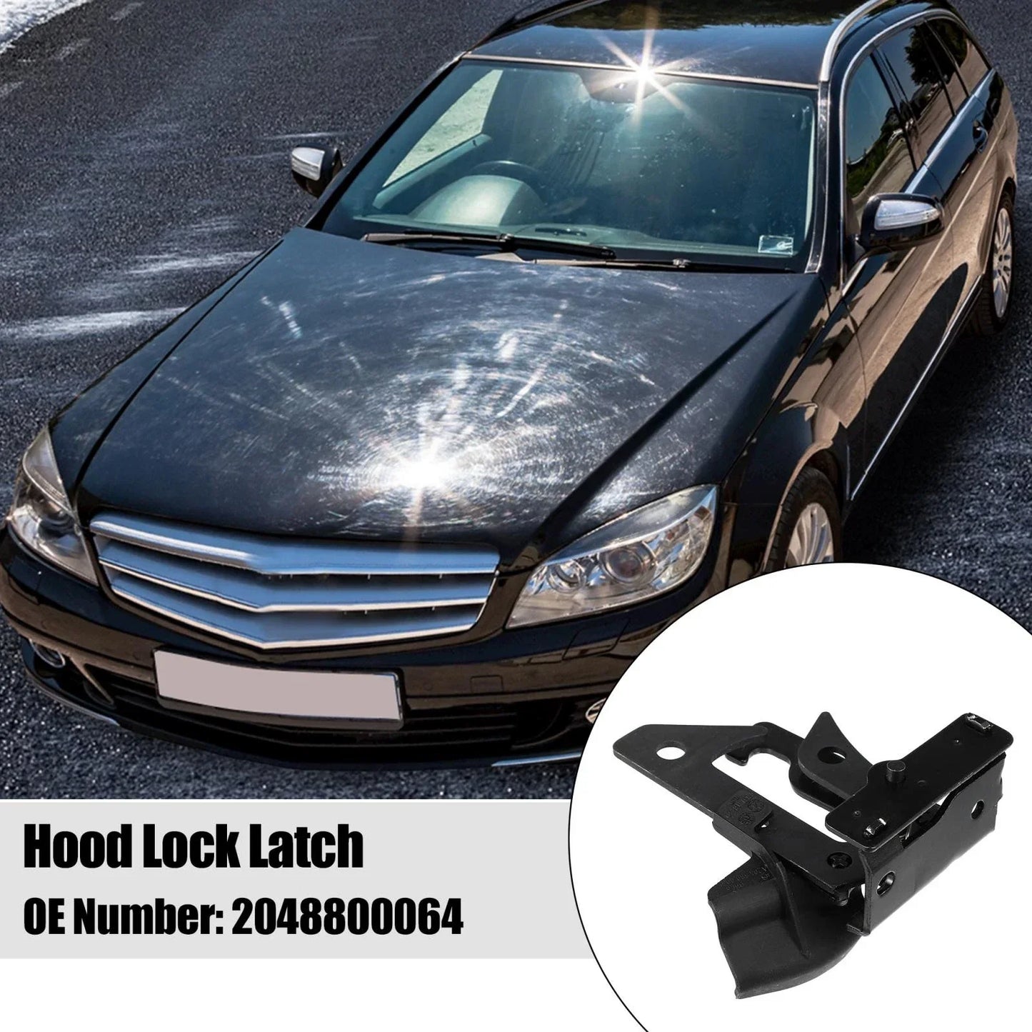 Hood Safety Latch Lock for Mercedes Benz C300 C350 E350 (2008-2015)