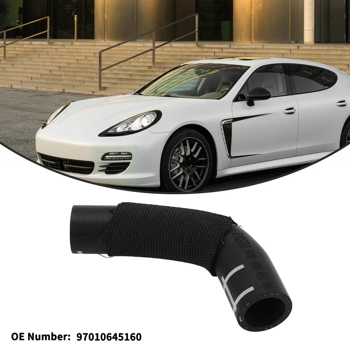 Radiator Hose for Porsche Panamera 2014-2016 Rubber Coolant Pipe