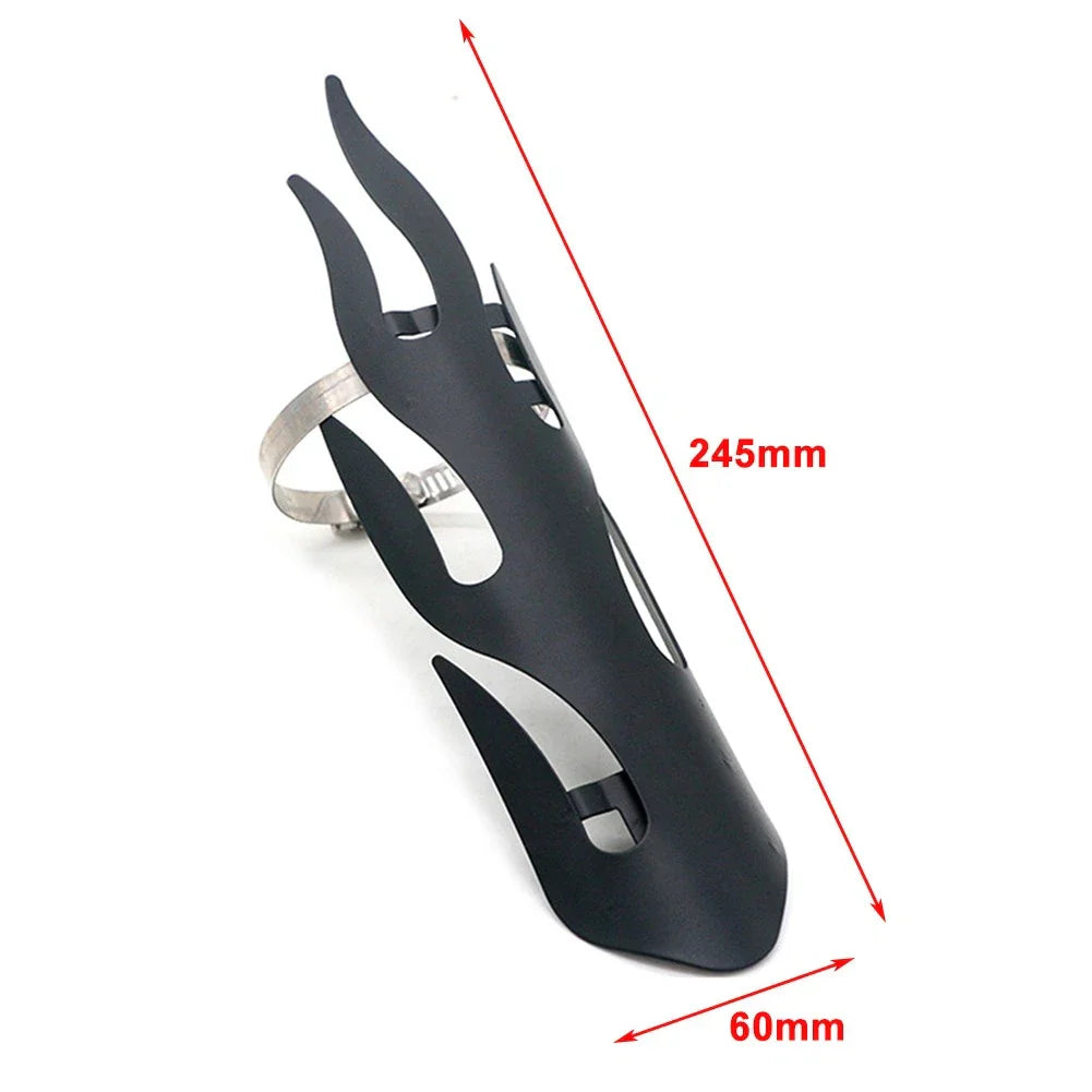Muffler Pipe Heat Shield Cover for Motorcycle Chrome