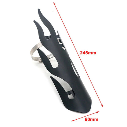 Muffler Pipe Heat Shield Cover for Motorcycle Chrome