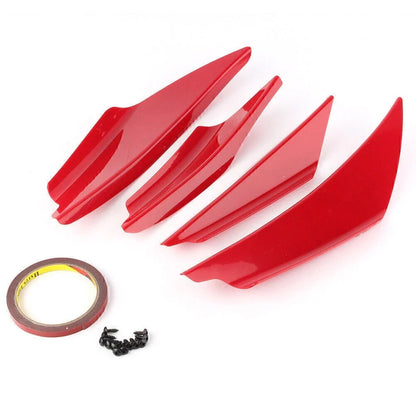 4 x Universal Front Bumper Canard Splitter Diffuser Lip Spoiler