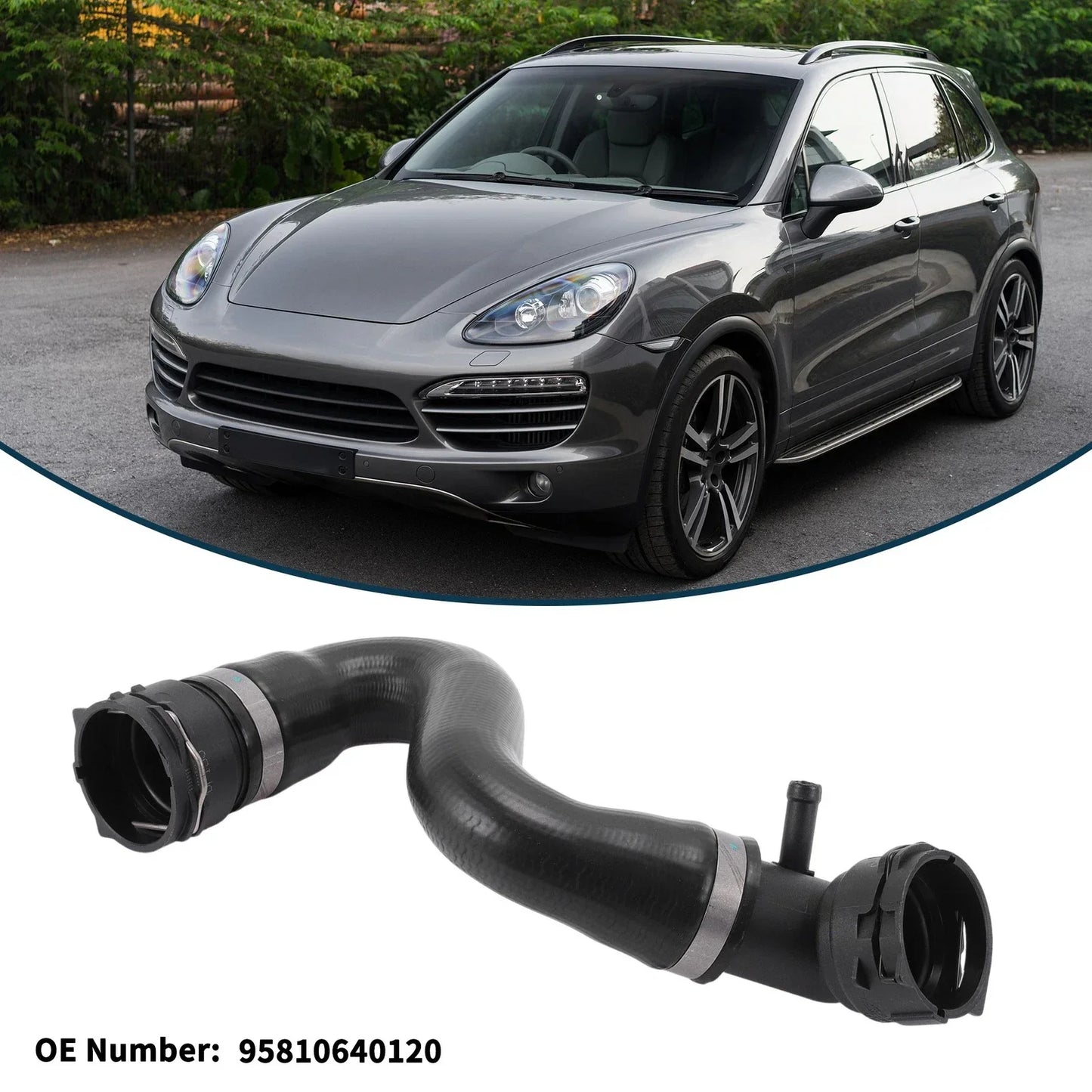 Radiator Hose for Porsche Cayenne 3.0L 2011-2014 Rubber Water Pipe
