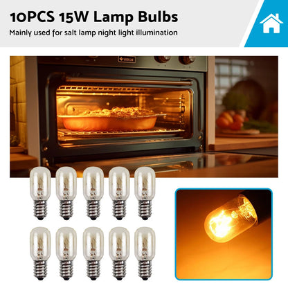 10 x 15W E14 Salt Lamp Globe Bulb Light for Refrigerator Oven (230V)