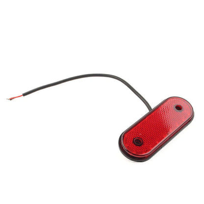 20 x 24V LED Oval Side Marker Light Tail Lamp Red for Trailer Truck Van