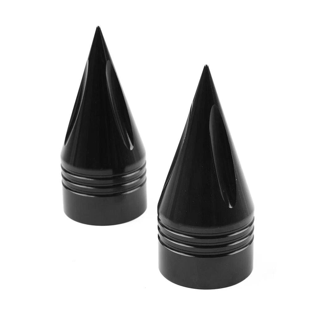 Spike Front Axle Cap Nut Covers for Harley Touring Dyna Sportster 1200