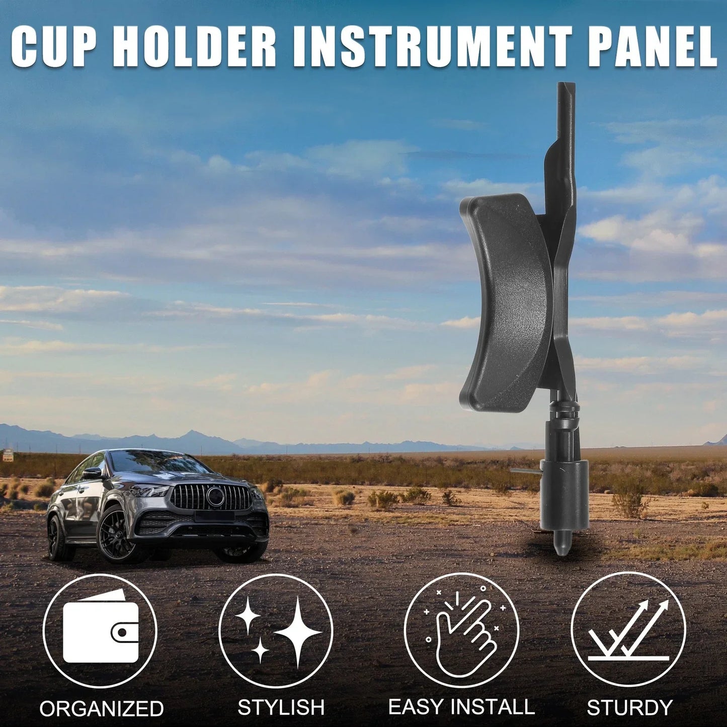 Cup Holder for Mercedes-Benz W166 2012-2015 Right Black Replacement Accessory