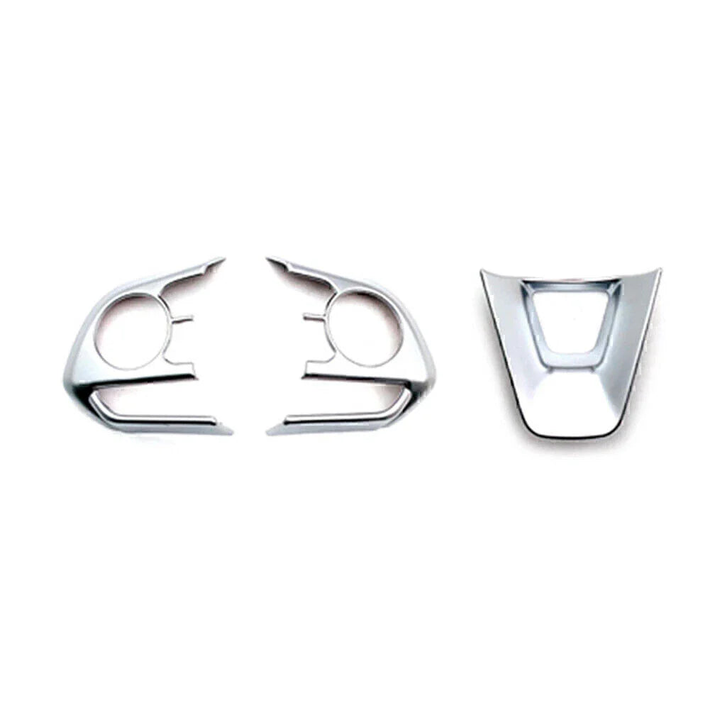 3 x Steering Wheel Frame Cover Trim for Toyota Corolla (2019-2022) Matte Silver