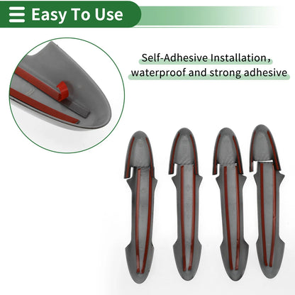 Car Door Handle Cover Trim for Honda Fit Jazz GK5 GP5 2014-2018 Black