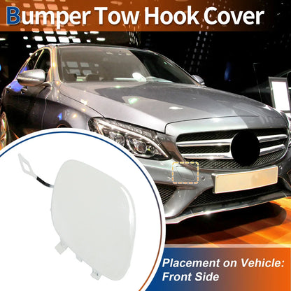 Front Bumper Tow Hook Cover for Mercedes-Benz C43 (2017-2020) Polar White